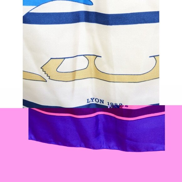 ANDRE CLAUDE CANOVA 1982 Silk Scarf European Figure Skating Champions France - Picture 3 of 7